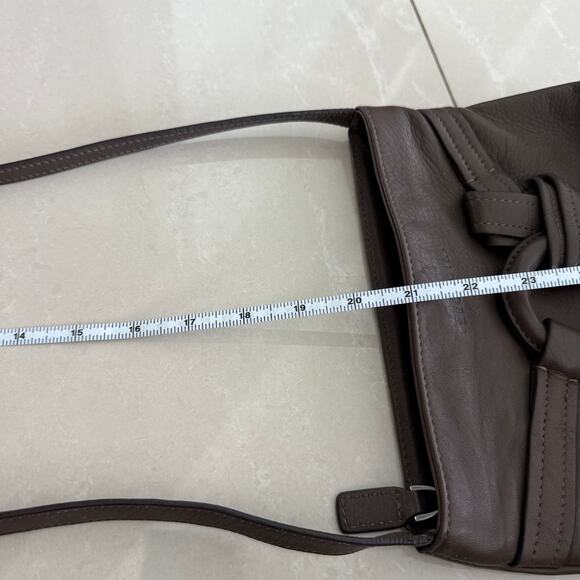 Sequoia Harmony Crossbody Purse - Soft Brown Leather, Zip Top - Picture 9 of 10